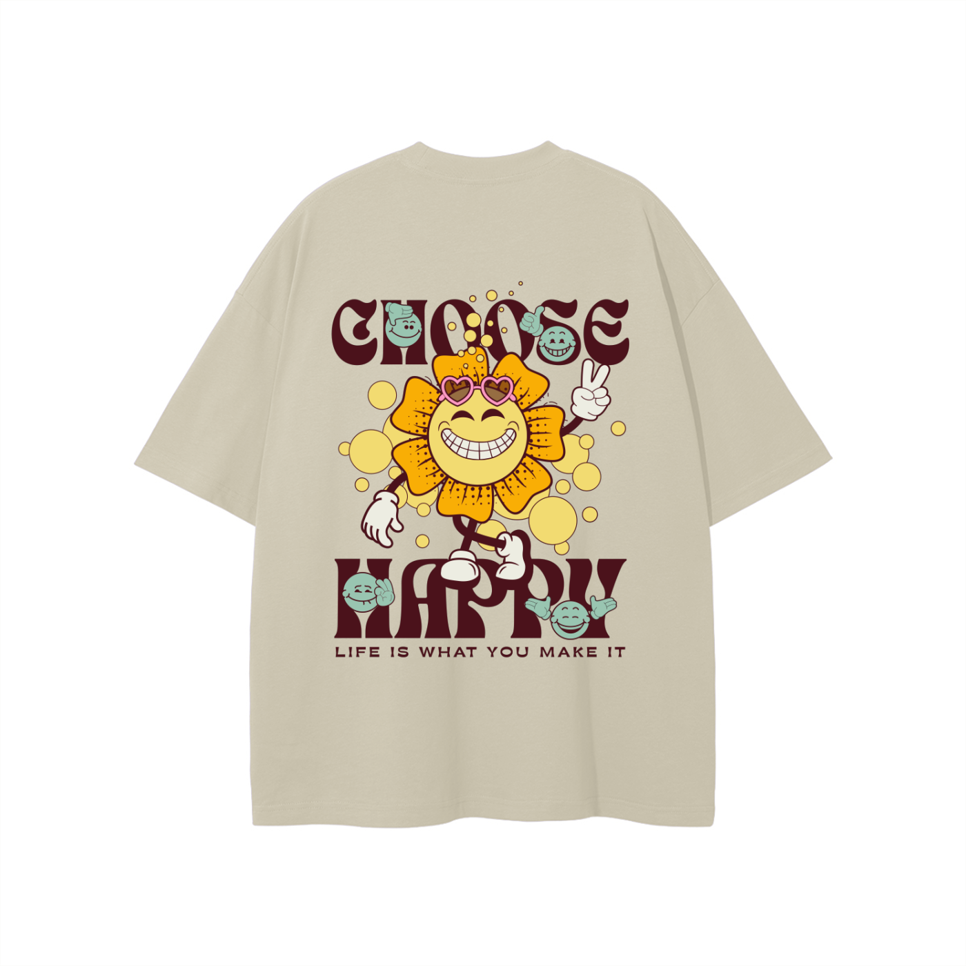 CHOOSE HAPPY SHIRT BACK A