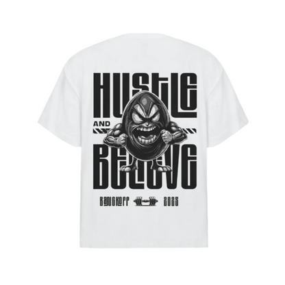 HUSTLE AND BELIEVE T-SHIRT BACK