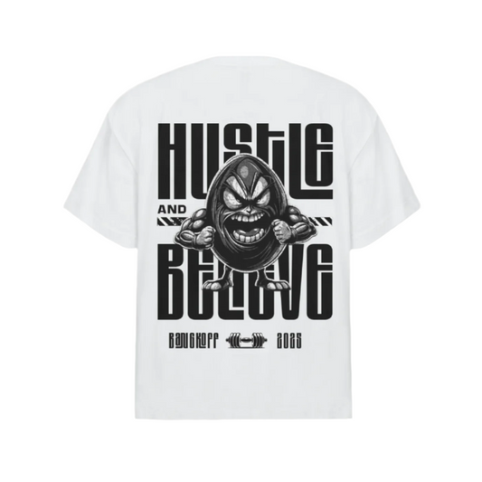 HUSTLE AND BELIEVE T-SHIRT BACK